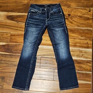 Buckle Black Dark Wash Denim bootcut boys Jeans size 25x30